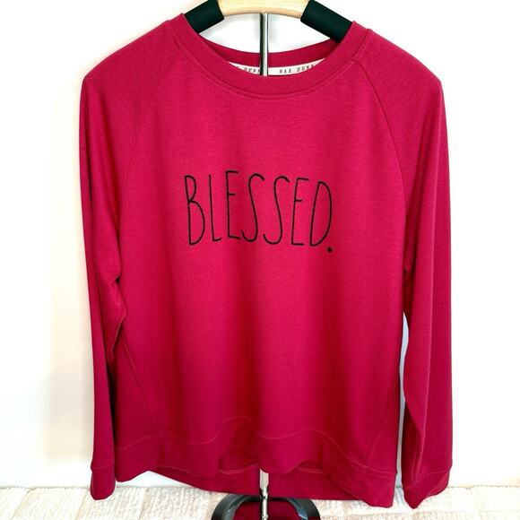 Rae Dunn Women's Medium Red Crewneck Sweatshirt Casual Outdoors Comfy Warm Soft - Picture 1 of 8